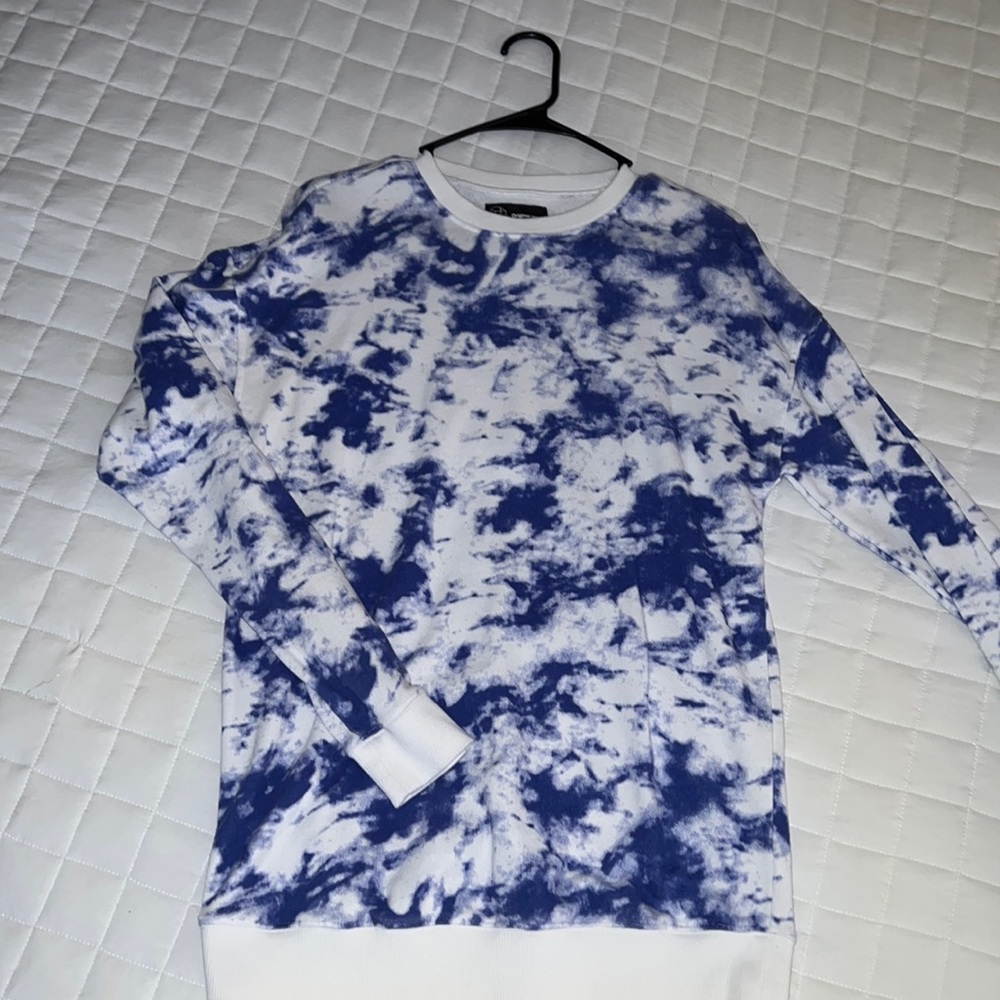 Blue and white tie dye sweater Size XS